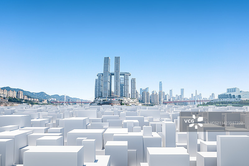 重庆现代科技城市建筑图片素材