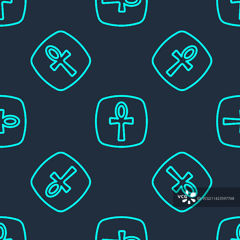 绿色Ankh十字架图标图片素材