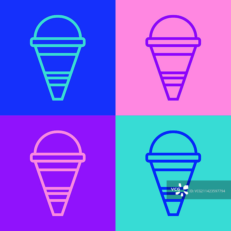 波普艺术风格消防桶图片素材