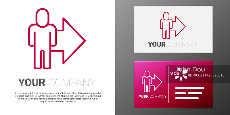 高管团队领导者标志线条图标图片素材