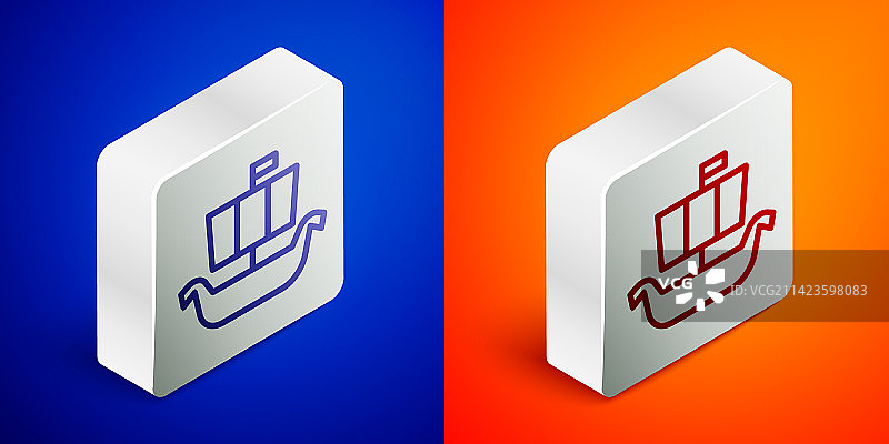 2.5D线条古维京斯堪的纳维亚图片素材