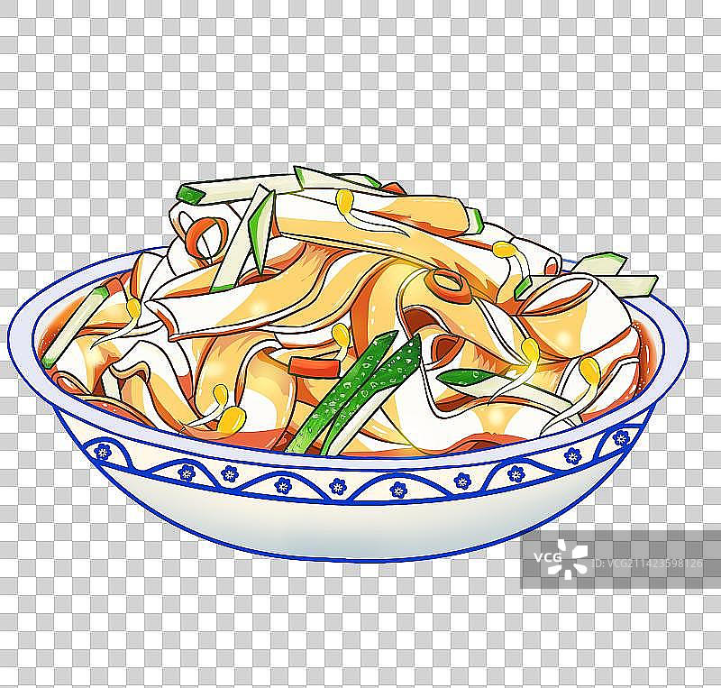 手绘凉皮图片素材