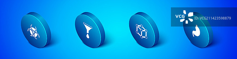 2.5D生化危害标志分子人类图片素材