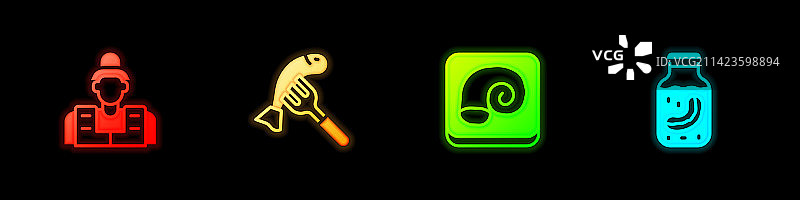 渔民上菜（鱼、章鱼）素材图片素材