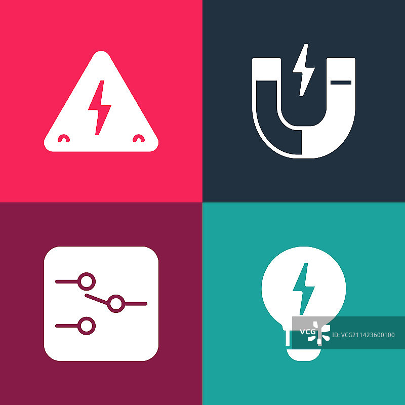 波普艺术创意灯具开关图片素材