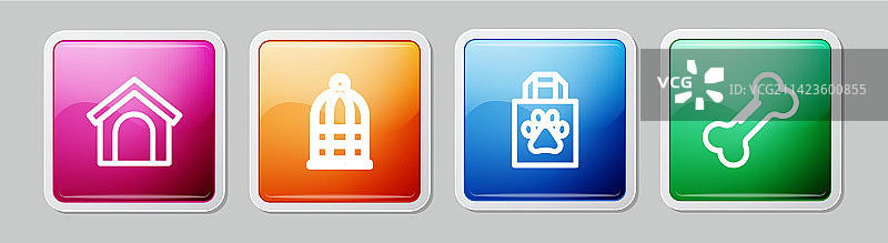 鸟笼购物袋狗屋图片素材