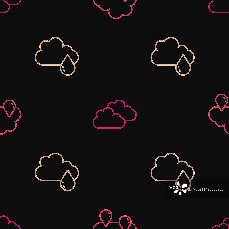 带雨的云无缝图案图标图片素材