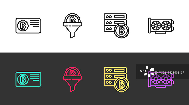 信用卡与比特币销售漏斗图片素材