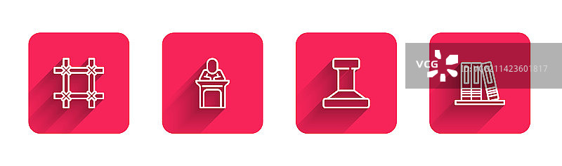 流水线监狱窗户法官印章和办公室图片素材