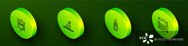 2.5D等距线条海盗旗瓶子图片素材