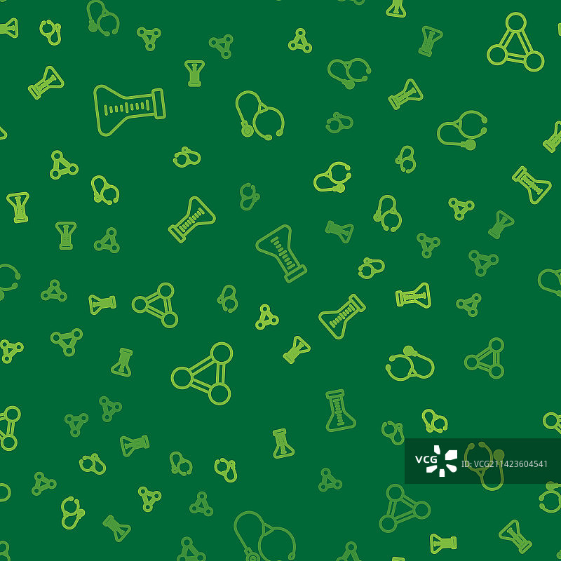 试管分子听诊器组合图片素材