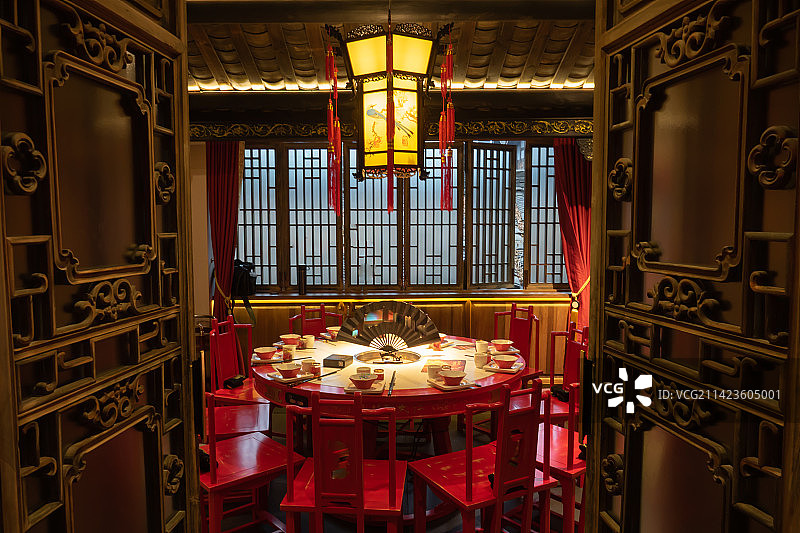 中华传统餐饮文化装修风格图片素材
