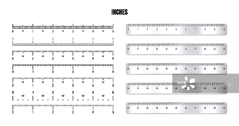 带黑色刻度的金属尺图片素材