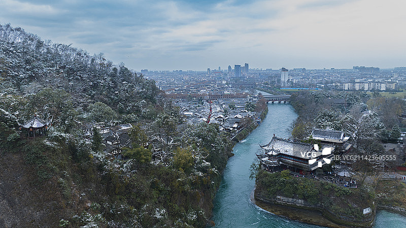 都江堰宝瓶口图片素材