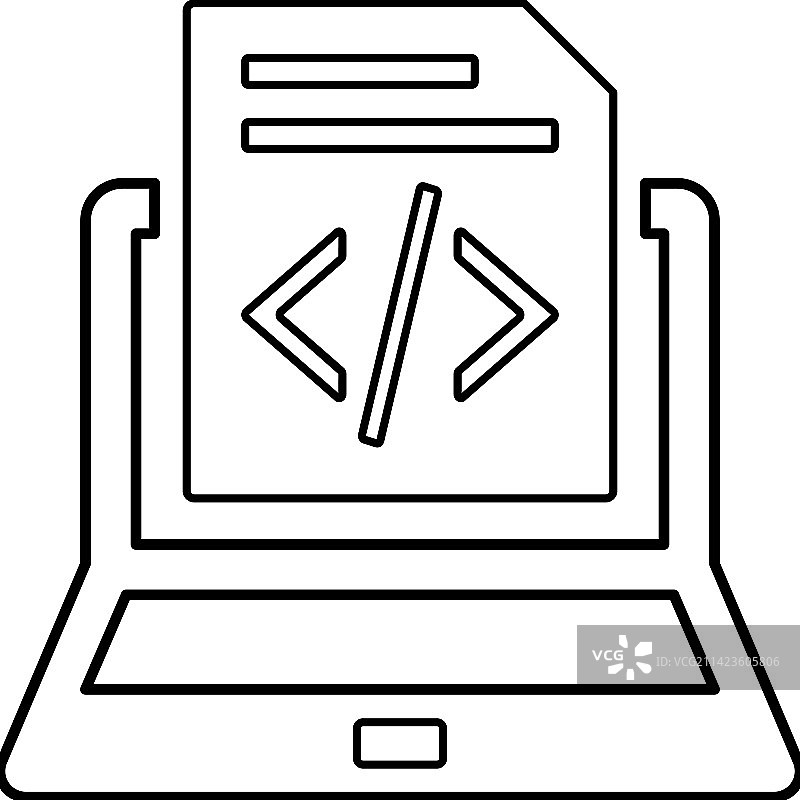 编程编码线性图标图片素材