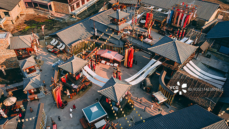 湖北钟祥莫愁村航拍图片素材