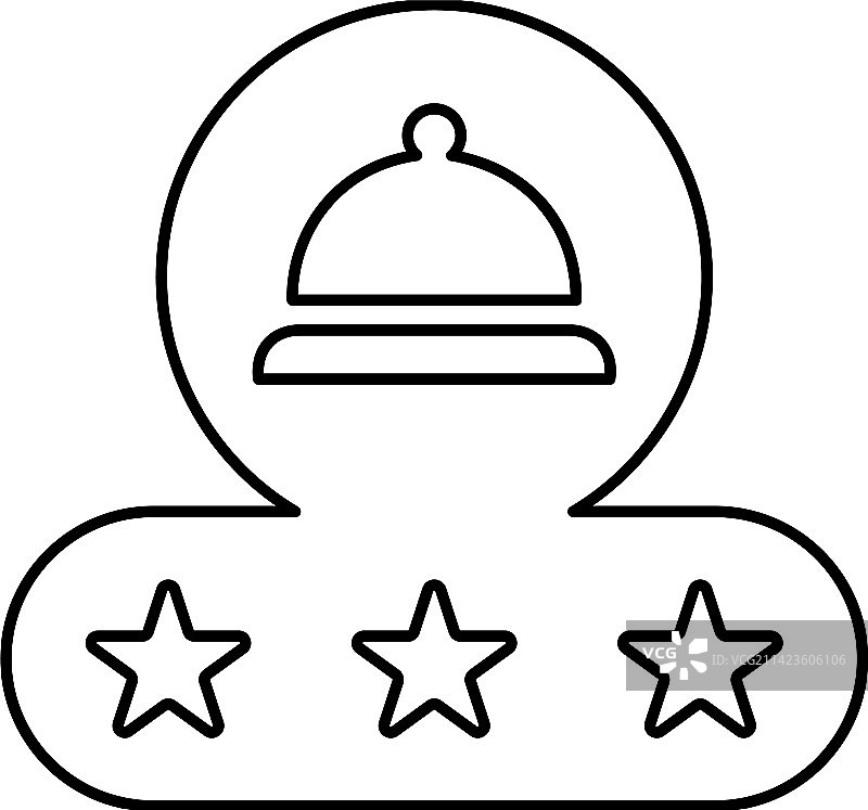 食品评论线性图标图片素材