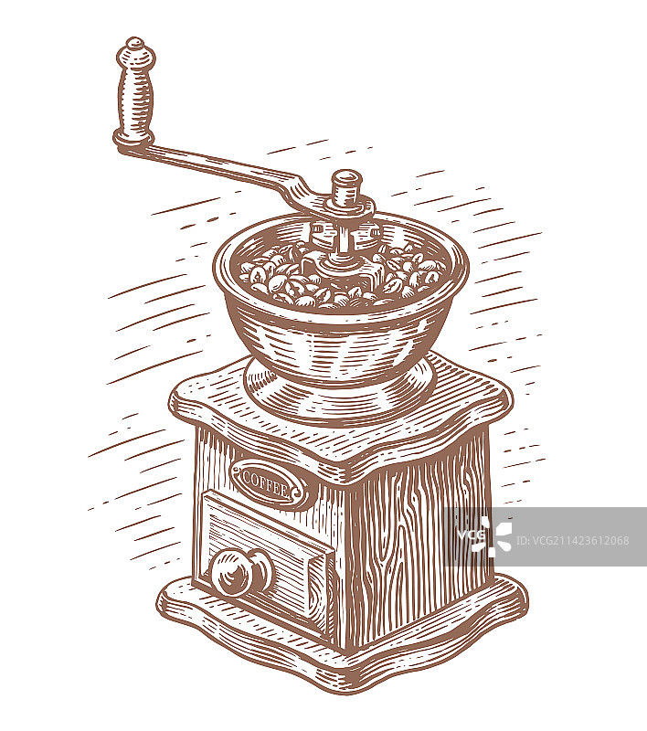 手动咖啡豆研磨机图片素材