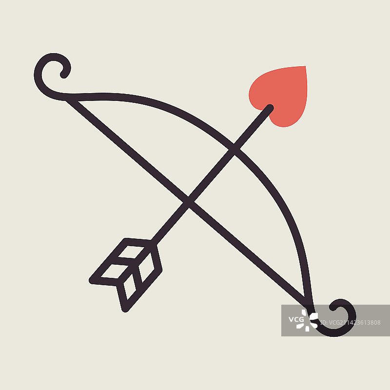 丘比特弓箭图标图片素材