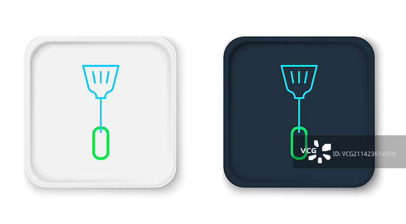 白色背景苍蝇拍线条图标图片素材