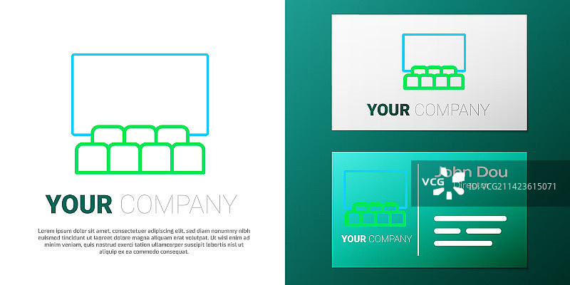 影院屏幕线条图标图片素材