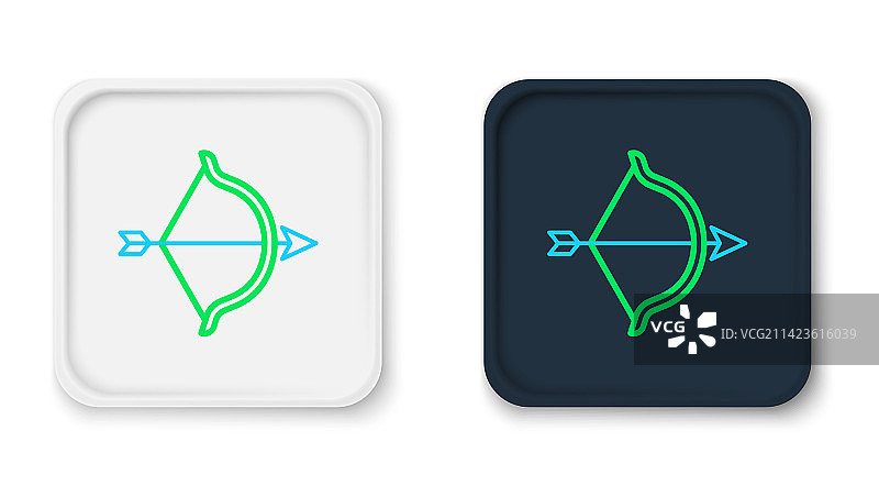 白色背景上的弓箭线条图标图片素材