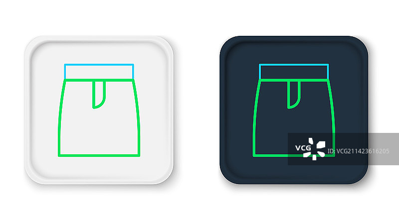 白色背景上的线性裙子图标图片素材