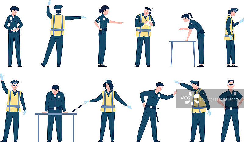 交通警察角色超速巡逻图片素材