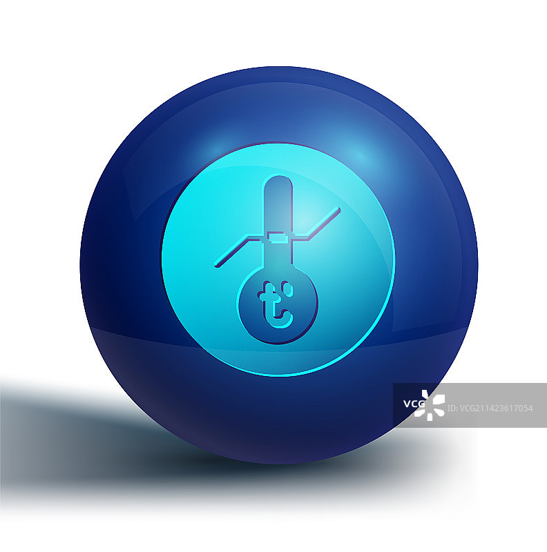 蓝色气象温度计测量图标图片素材