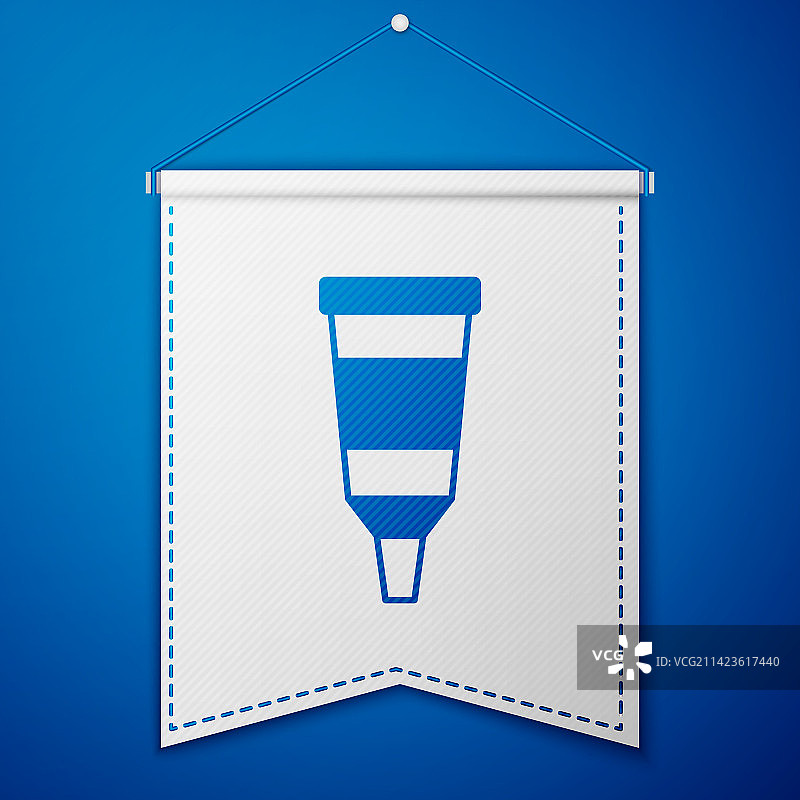 蓝色背景上的颜料调色板图标图片素材