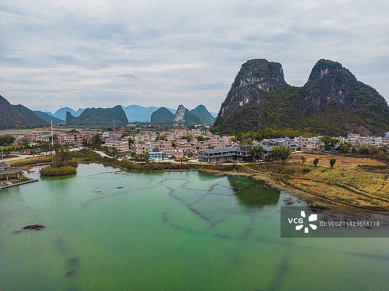 广西贺州钟山县水墨田园风景区图片素材