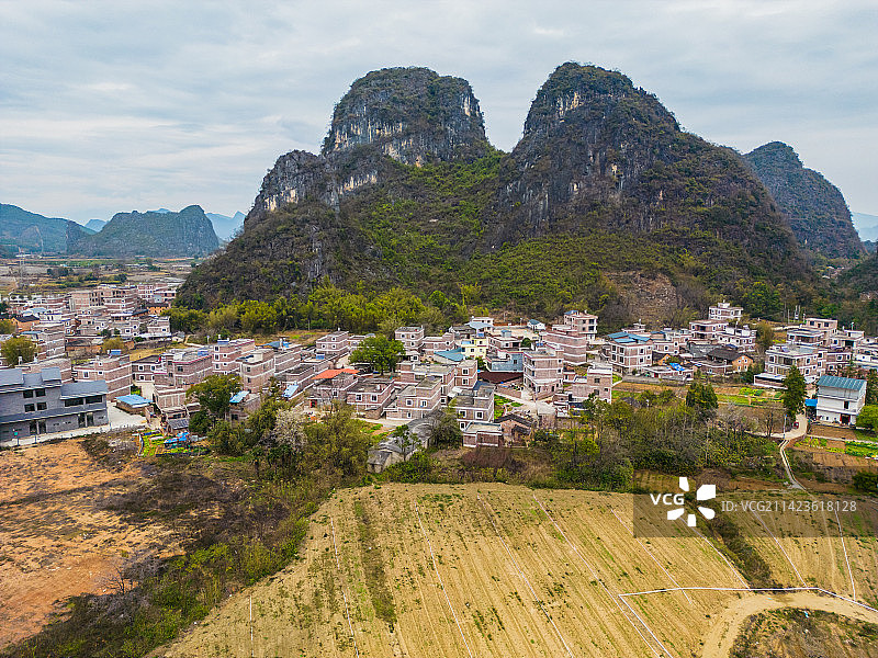 广西贺州钟山县水墨田园风景区图片素材