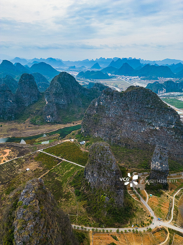 广西贺州钟山县水墨田园风景区图片素材