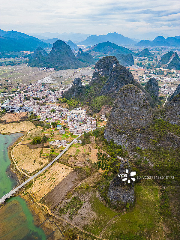 广西贺州钟山县水墨田园风景区图片素材