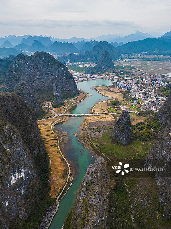广西贺州钟山县水墨田园风景区图片素材