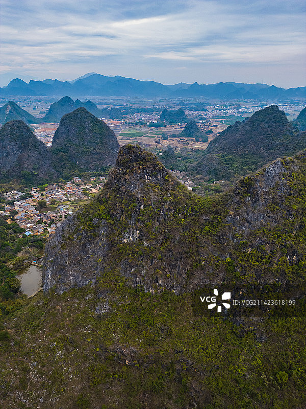 广西贺州钟山县水墨田园风景区图片素材
