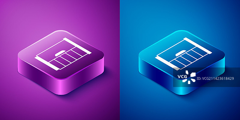 2.5D衣柜图标（蓝色背景）图片素材