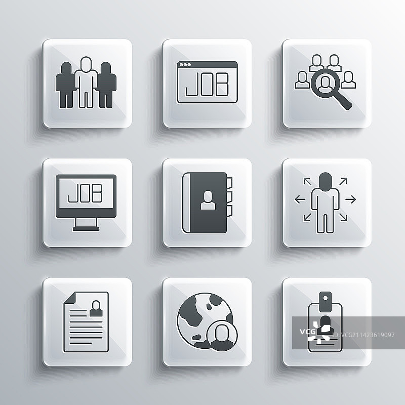 地球和人物身份徽章组合图片素材