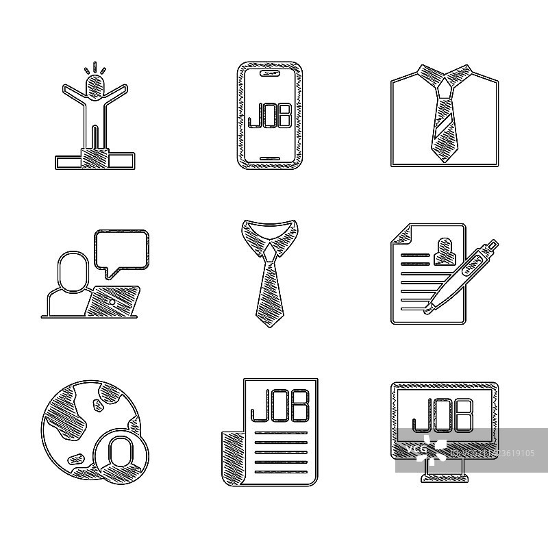 领带、搜索、工作简历、地球和人物图片素材