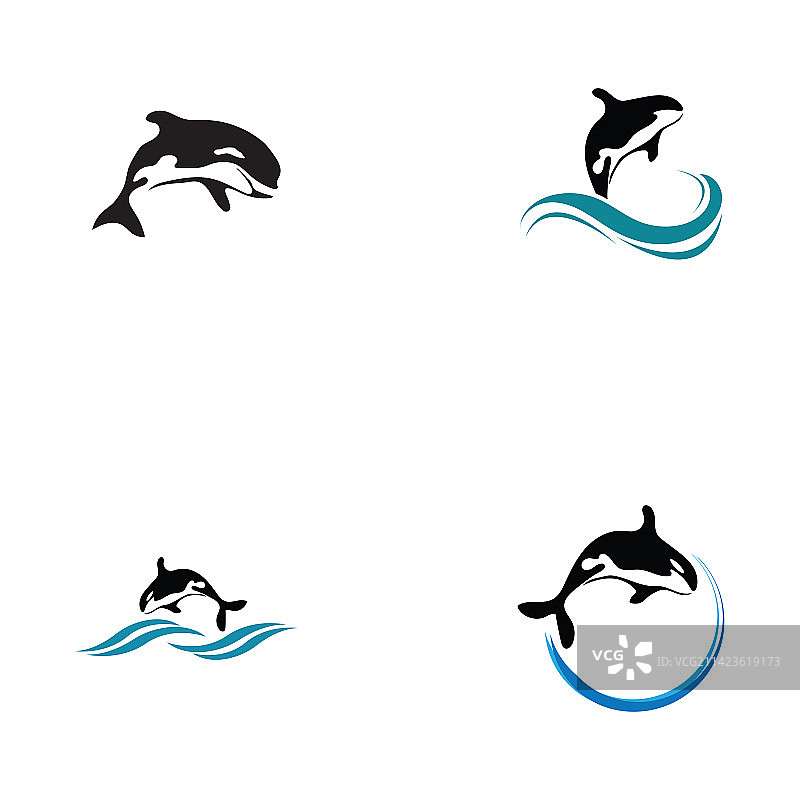 潮流设计虎鲸Logo图片素材