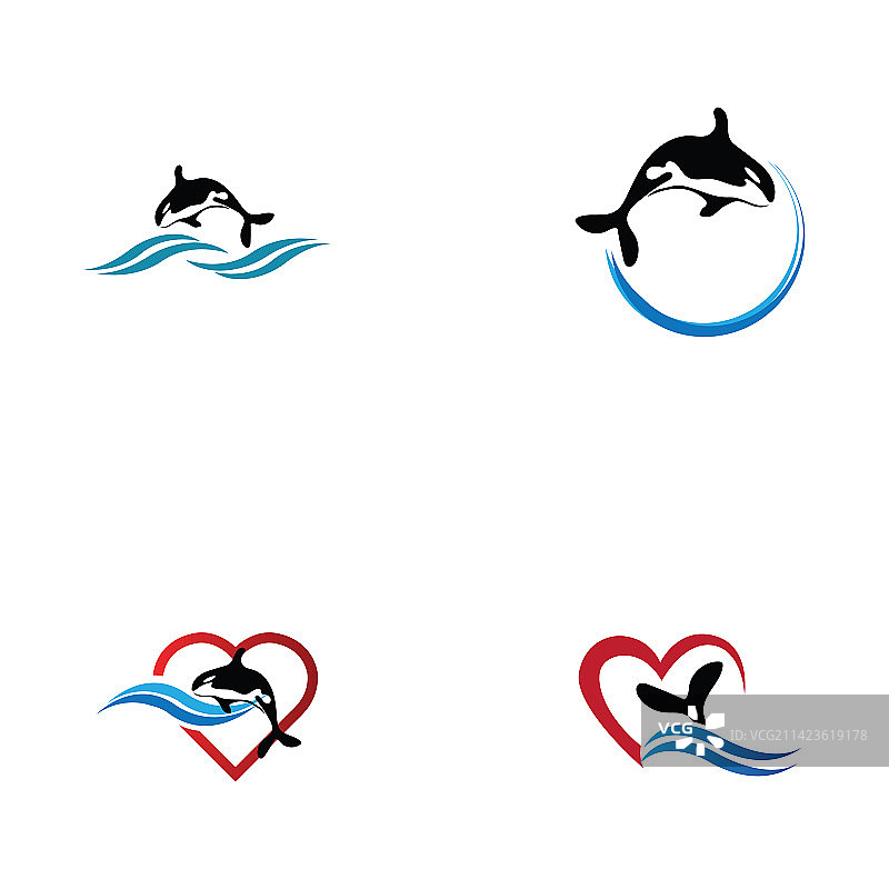 潮流设计虎鲸Logo图片素材