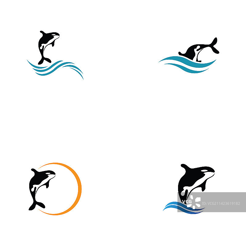 潮流设计虎鲸Logo图片素材