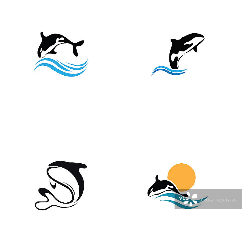 潮流设计虎鲸Logo图片素材