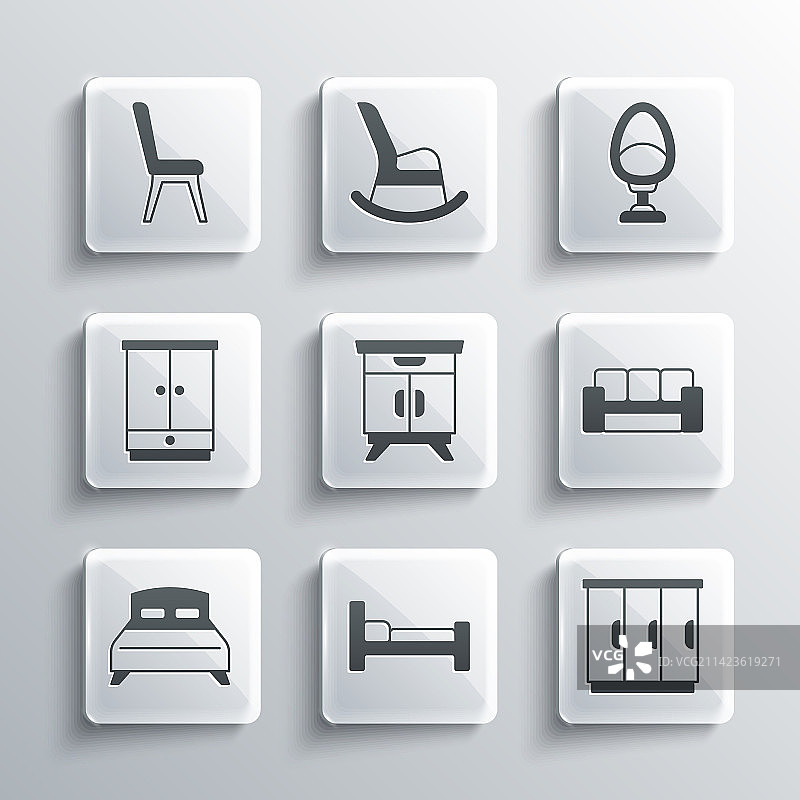 床、衣柜、沙发、家具和床头柜图片素材