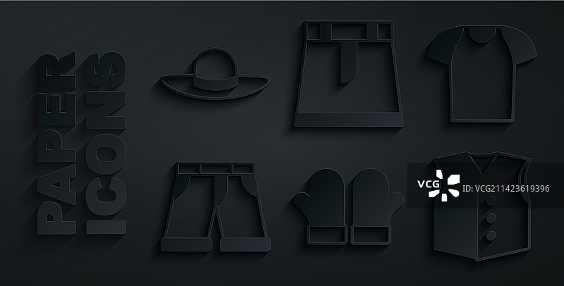 圣诞手套T恤短裤套装图片素材