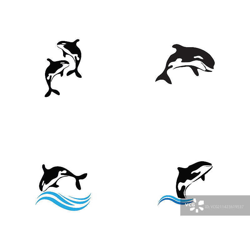 潮流设计虎鲸Logo图片素材