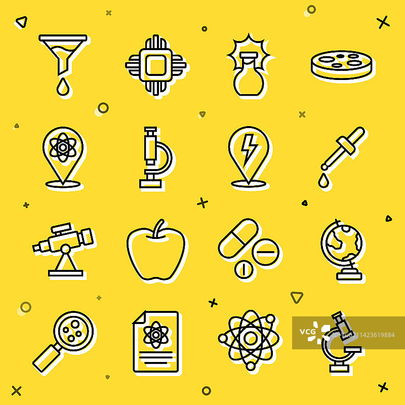 显微镜、地球仪和移液器图片素材