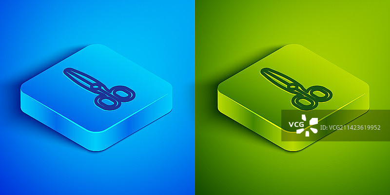 2.5D线条剪刀图标图片素材