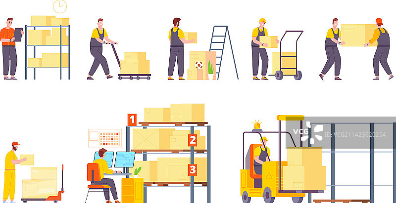 仓库员工：仓库工人图片素材