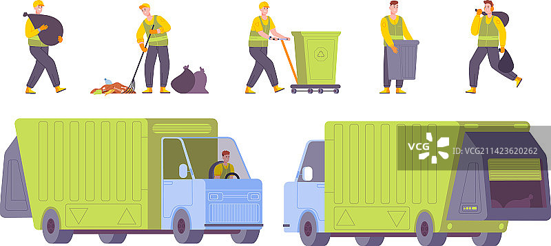 垃圾服务工人垃圾管理图片素材